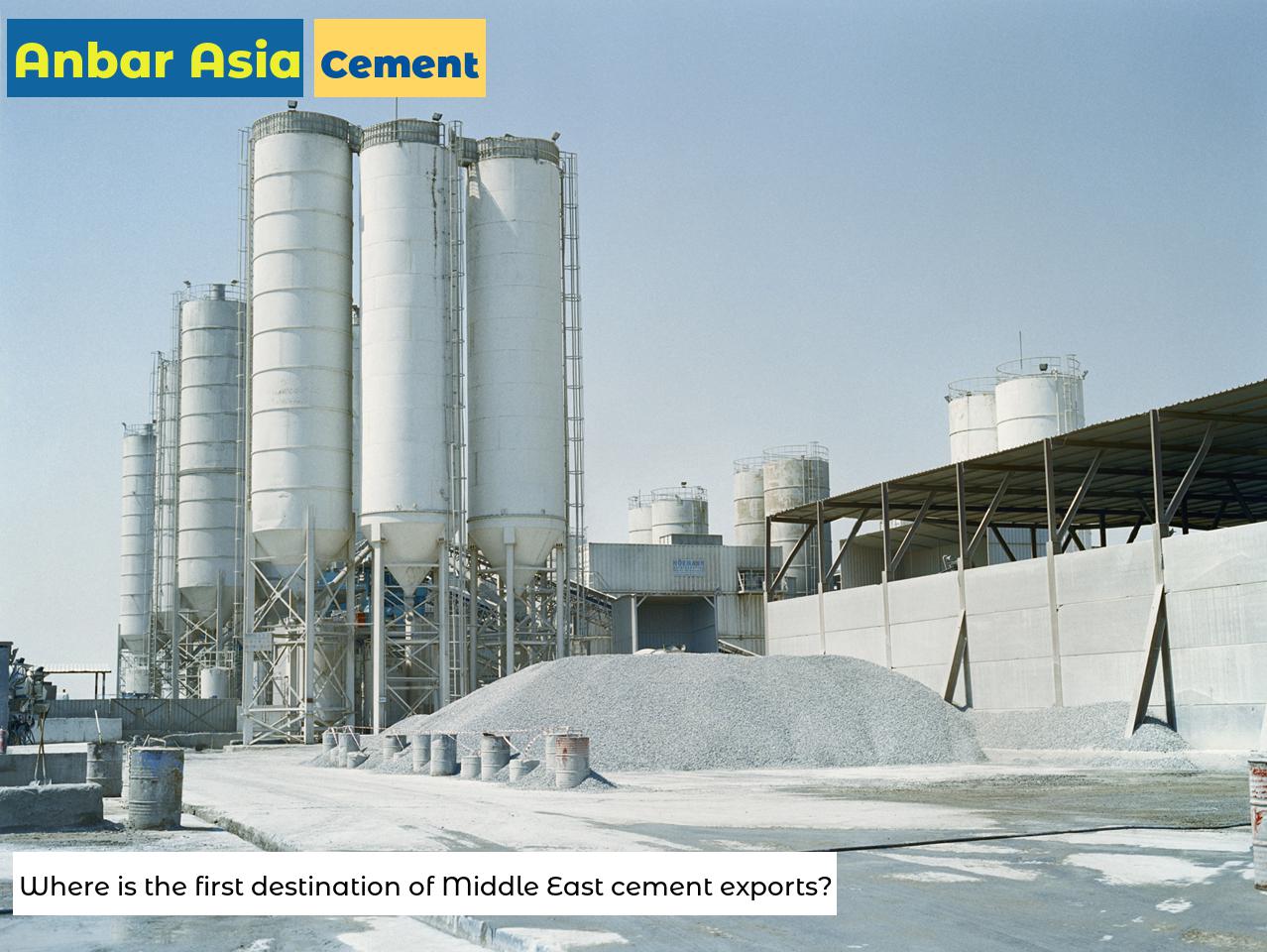 Where is the first destination of Middle East cement exports?