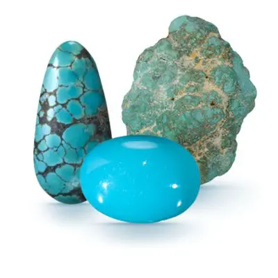 Turquoise is rarely found in well-formed crystals