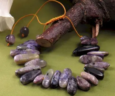 Charoite is The most attractive gemstone known as purple jade and its price is very high‎ due to rare localities
