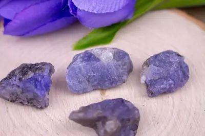 Tanzanite is multicolored, which means that it shows different colors depending on the viewing angle